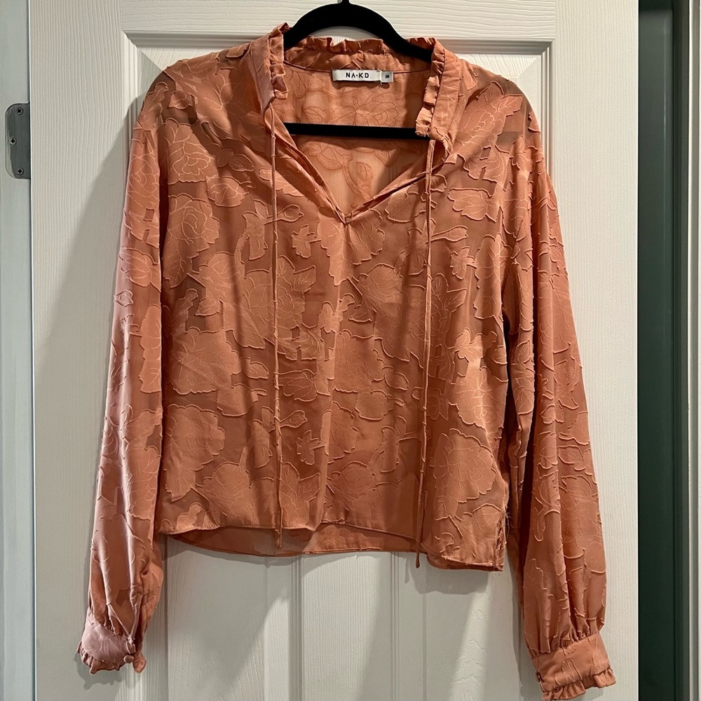 NA•KD Tie Blouse, size 38 (XS-S)